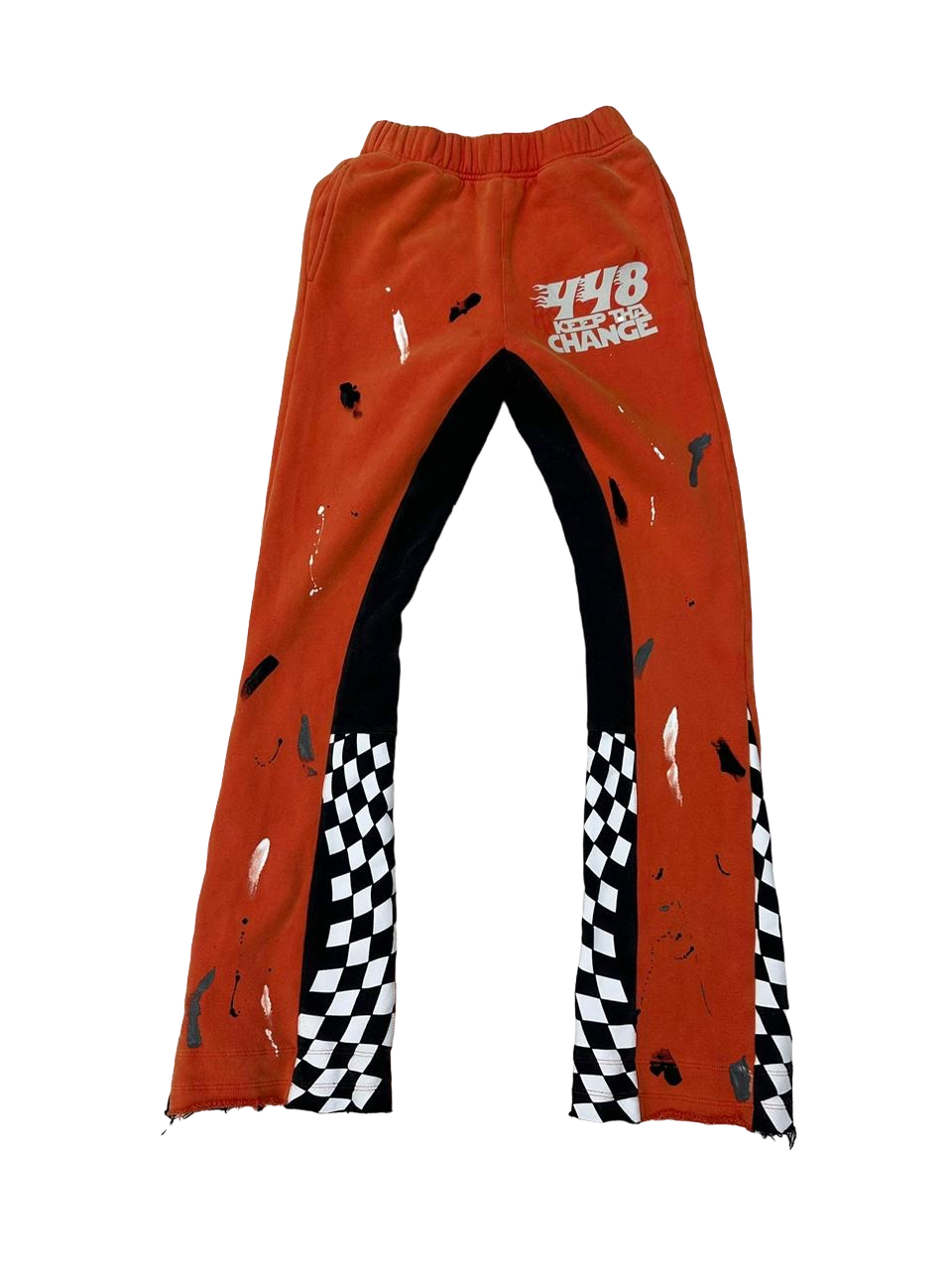 KTC 448 Paint-Splattered Flared SweatPants