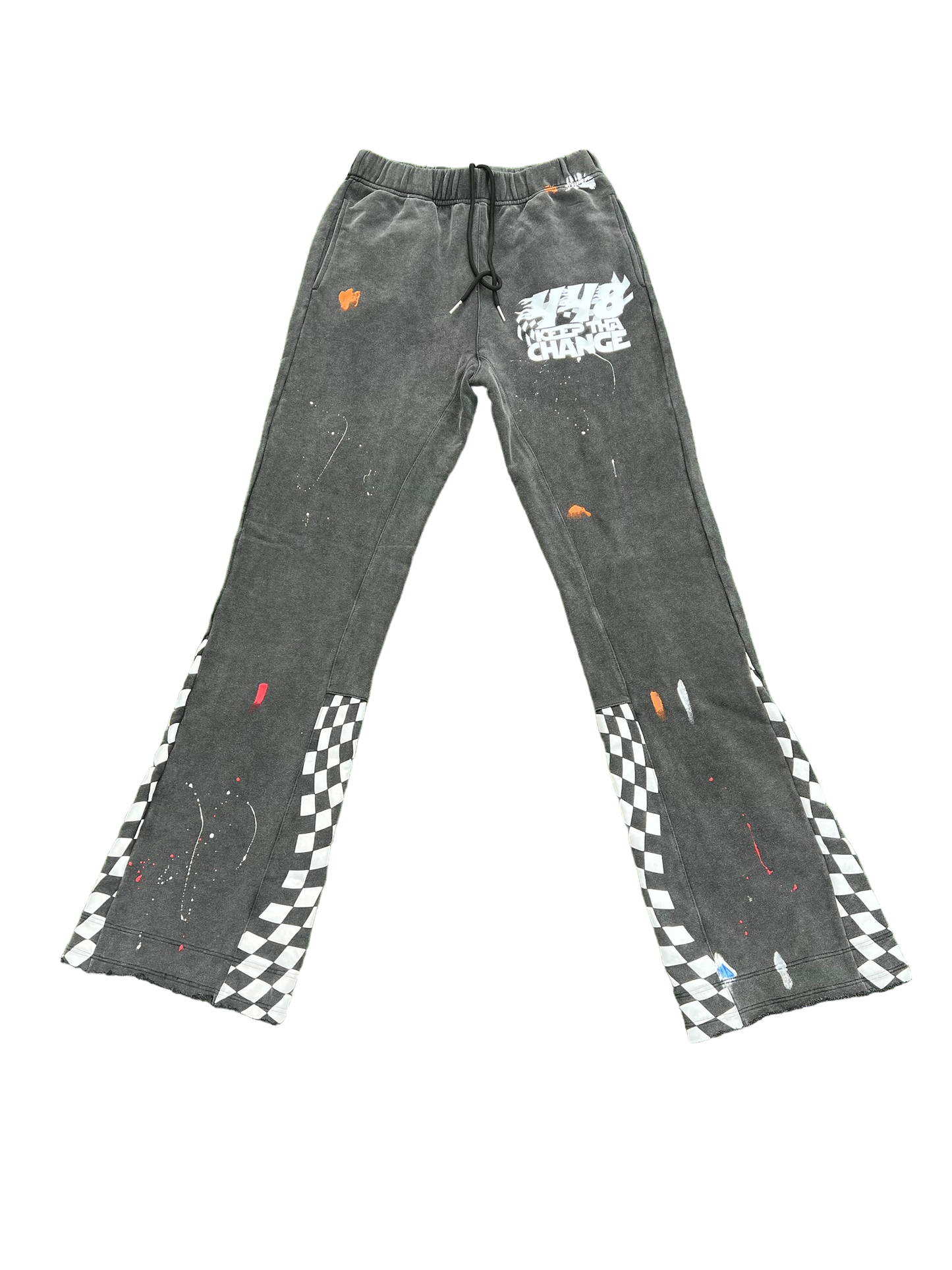 KTC 448 Paint-Splattered Flared SweatPants