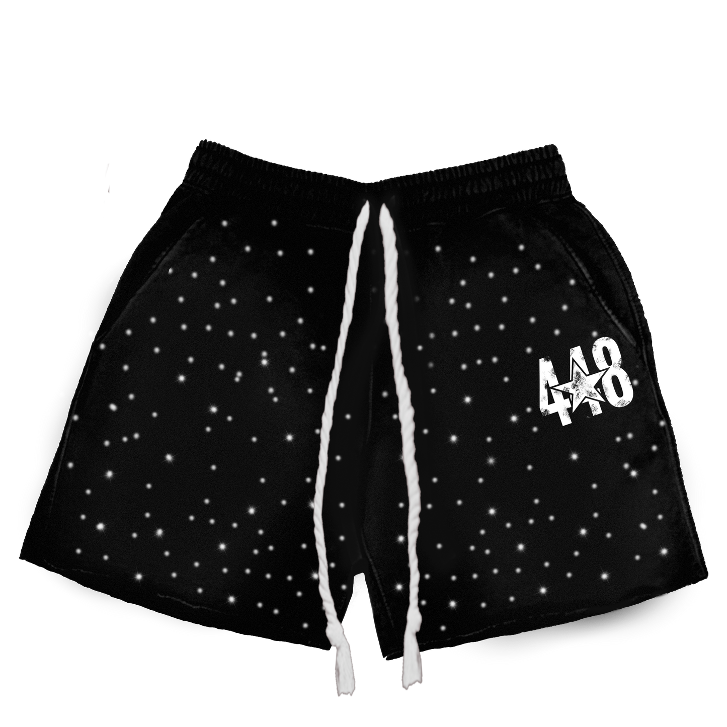 Rhinestone Flare Sleeve Short set